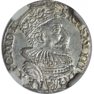 Zygmunt III Waza, Trojak 1594, Malbork, NGC MS62