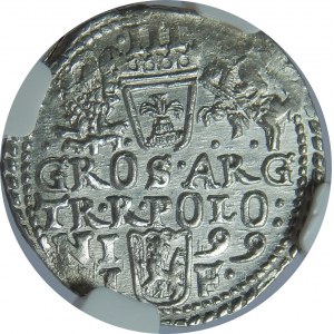 Zygmunt III Waza, Trojak 1599, Olkusz, NGC MS65
