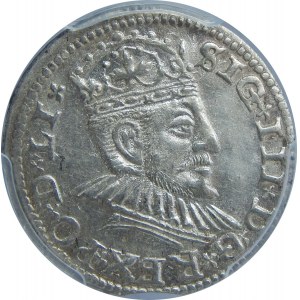 Zygmunt III Waza, Trojak 1590, Ryga, PCGS MS62