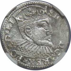 Zygmunt III Waza, Trojak 1597, Ryga, NGC MS64