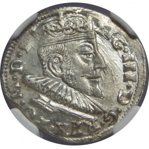 Zygmunt III Waza, Trojak 1592, Wilno, NGC MS62