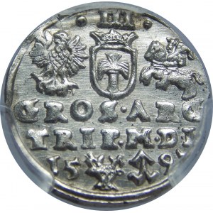 Zygmunt III Waza, Trojak 1597, Wilno, PCGS MS64