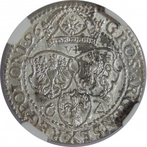 Zygmunt III Waza, Szóstak 1596, Malbork, NGC MS63
