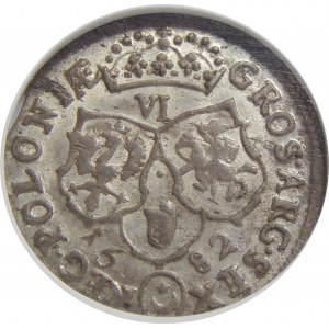 Jan III Sobieski, Szóstak 1682 , Bydgoszcz, NGC MS62