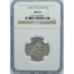 SAP, 2 grosze 1766 FS, Warszawa, NGC MS63