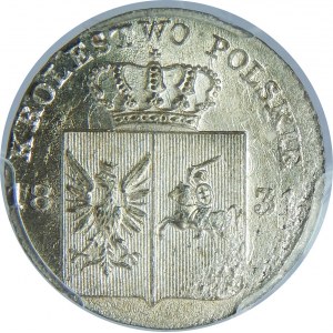 Powstanie Listopadowe, 10 groszy 1831-łapy orła proste, PCGS MS64
