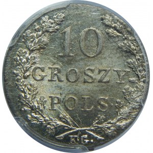 Powstanie Listopadowe, 10 groszy 1831-łapy orła proste, PCGS MS65