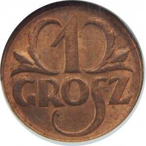 1 grosz 1925 NGC MS64 RB
