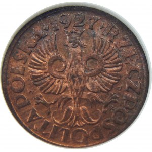 1 grosz 1927 NGC MS64 RB