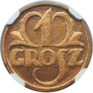1 grosz 1933 NGC MS66 RD