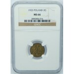 2 Grosze 1923 NGC MS66 