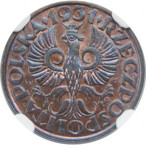2 Grosze 1931 NGC MS65 RB