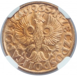 5 Groszy 1935 NGC MS64 RD