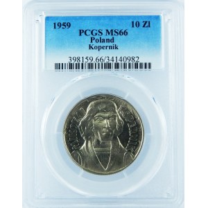 10 Złotych 1959 Mikołaj Kopernik PCGS MS66
