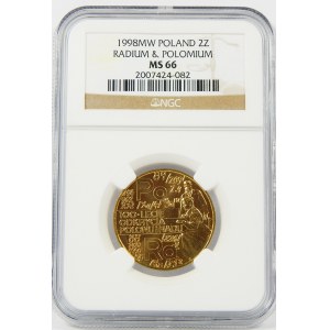 2 złote 1998 Rad i Polon NGC MS66