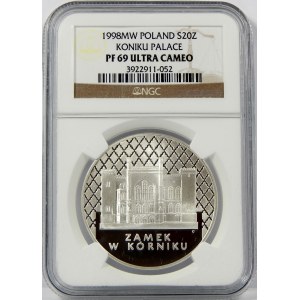 20 złotych 1998 Zamek w Kórniku NGC PF69 