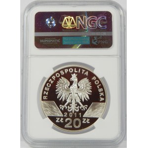 20 złotych 2011 Borsuk NGC PF69 