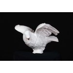 Sylwia WALANIA-TELEGA (b. 1995), White pigeon with wings spread, 2022