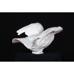 Sylwia WALANIA-TELEGA (b. 1995), White pigeon with wings spread, 2022
