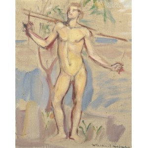 Wlastimil HOFMAN (1881-1970), Male Nude in a Landscape.
