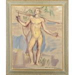 Wlastimil HOFMAN (1881-1970), Male Nude in a Landscape.