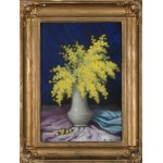 Marian SZCZERBIŃSKI (1899-1981), Mimosas in a white vase.