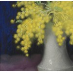 Marian SZCZERBIŃSKI (1899-1981), Mimosen in einer weißen Vase.