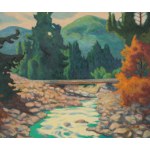 Ottokar SKIBIŃSKI (1900-1980), Landscape with a Stream.