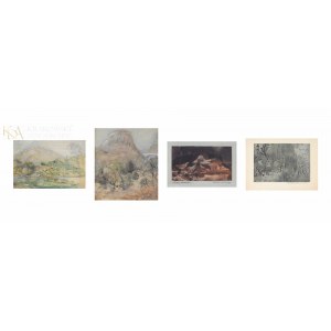 Ildefons HOUWALT (1910-1987), Set of Four Landscape Works.