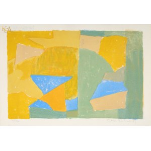 Serge POLIAKOFF (1900-1969), Komposition jaune, verte, bleue et rouge.