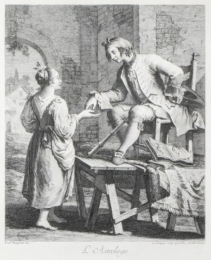 Giovanni Volpato (1740-1803), Francesco Magiotto (1632-1705), ASTROLOG (W/G OBRAZU FRANCESCA MAGIOTTA), XVIII w.