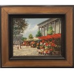 Robert GIOVANI (19th/20th century), Flower market at La Madeleine