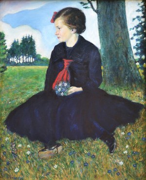 Alois ERBACH (1888-1972), Dziewczynka w parku