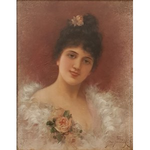 Emile EISMAN-SEMENOWSKY [1857-1911], Young lady in a fur coat