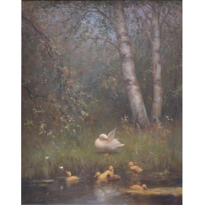 Constant David Ludovic ARTZ (1870-1951), Ducks by the Pond