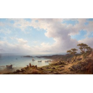 Johannes HILVERDINK [1813-1902] Mediterrane Landschaft, 1873.