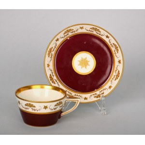 Tasse mit Untertasse, KPM Wien, 1824.