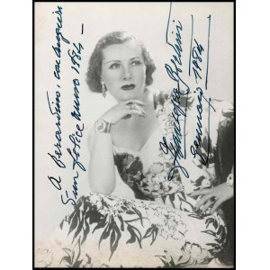 Bertini, Francesca (Elena Seracini Vitiello (Prato, 5 january 1892 - Roma, 13 october 1985)) Autographed photo