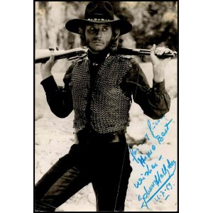 Halliday, Johnny (Parigi, 15 june 1943 - Marnes-la-Coquette, 5 december 2017) Autographed photo