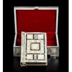 Mother-of-pearl box (Pinctada Maxima) and Holy Bible