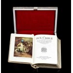 Mother-of-pearl box (Pinctada Maxima) and Holy Bible
