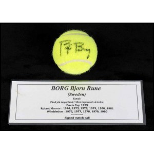 Borg, Björn Rune (Stockholm, June 6, 1956) Tennis ball, signed