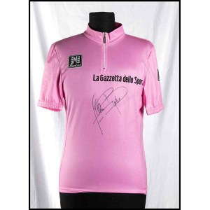 Bugno, Gianni (Brugg, February 14,1964) Signed pink shirt