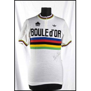 Maertens, Freddy (Nieuwpoort, February 13, 1952) World champion cycling jersey, signed