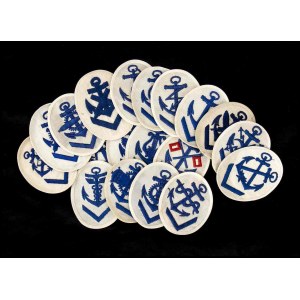 GERMANY, III REICH Lot of white oval KM badges