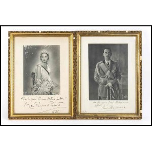 ITALY, KINGDOM Pair of photos of Umberto II and Maria Josè