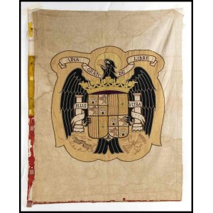 SPAIN, FIRST PERIOD FRANCISCO FRANCO Flag with the arms of Francoist Spain