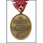 AUSTRIA Red Cross Merit Medal Republic Gilt