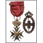 BELGIUM Cross of War And Badge