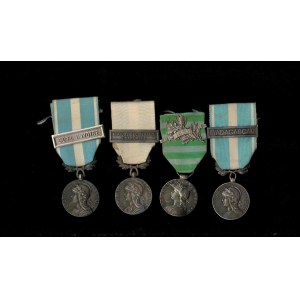 FRANCE, III REPUBLIC Lot of 4 colonial medals